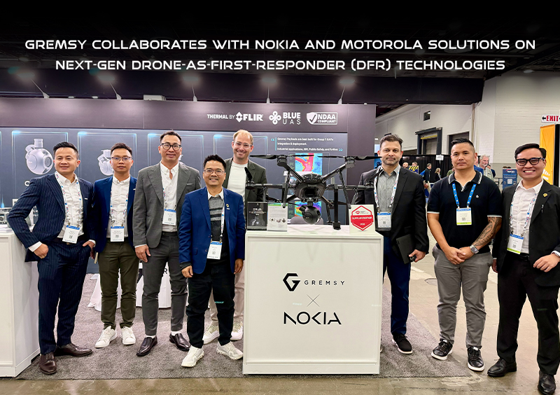 GREMSY COLLABORATES WITH NOKIA AND MOTOROLA SOLUTIONS ON NEXT-GEN DRONE-AS-FIRST-RESPONDER (DFR) TECHNOLOGIES