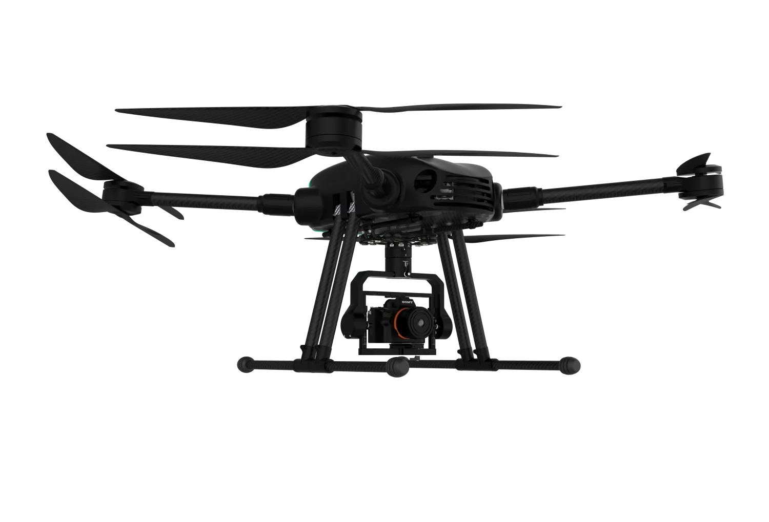 Two-axis T3V3 gimbal mounted on a drone