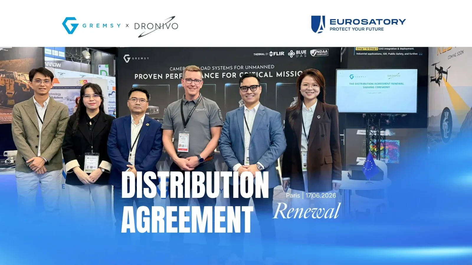 GREMSY AND DRONIVO RENEWED DISTRIBUTION PARTNERSHIP AND EXPANDED COLLABORATION INTO THE U.S. MARKET